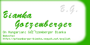 bianka gotzemberger business card